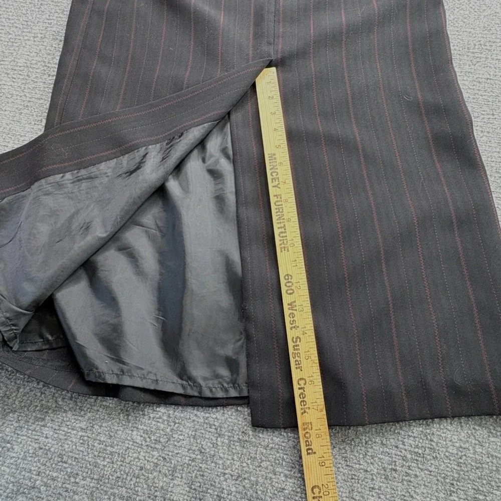 VTG Norton McNaughton Suit Blazer 12 Skirt 14 Black Pinstripe Maxi‎ Y2K Modest